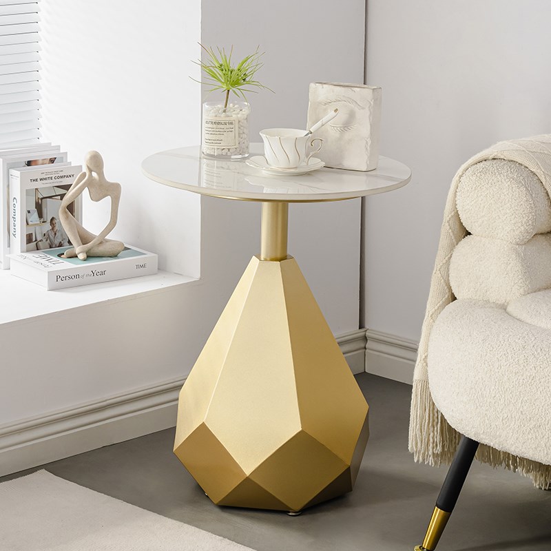 轻奢角几大理石边几客厅沙发边桌阳台小圆桌床边柜创意桌子小茶几