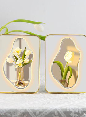 艺术摆件高级感小众小清新花朵花卉桌面玄关床头柜装饰画卧室摆台