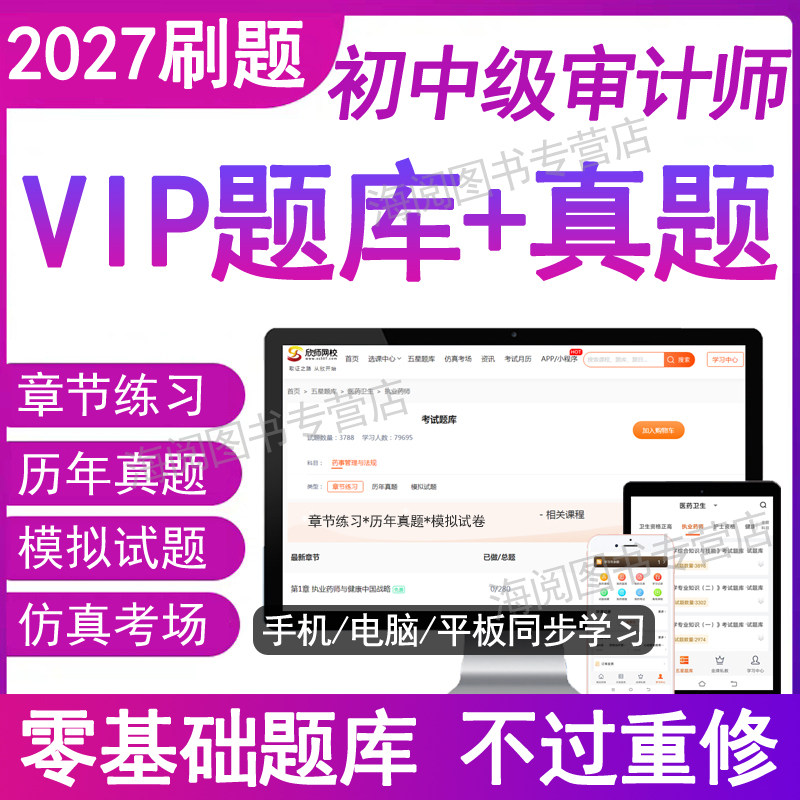 官方2027年中级审计师初级考试题库软件电子版资料章节练习题母历年真题必刷金试卷复指南审计理论与实务三色笔记讲义26教材网课程