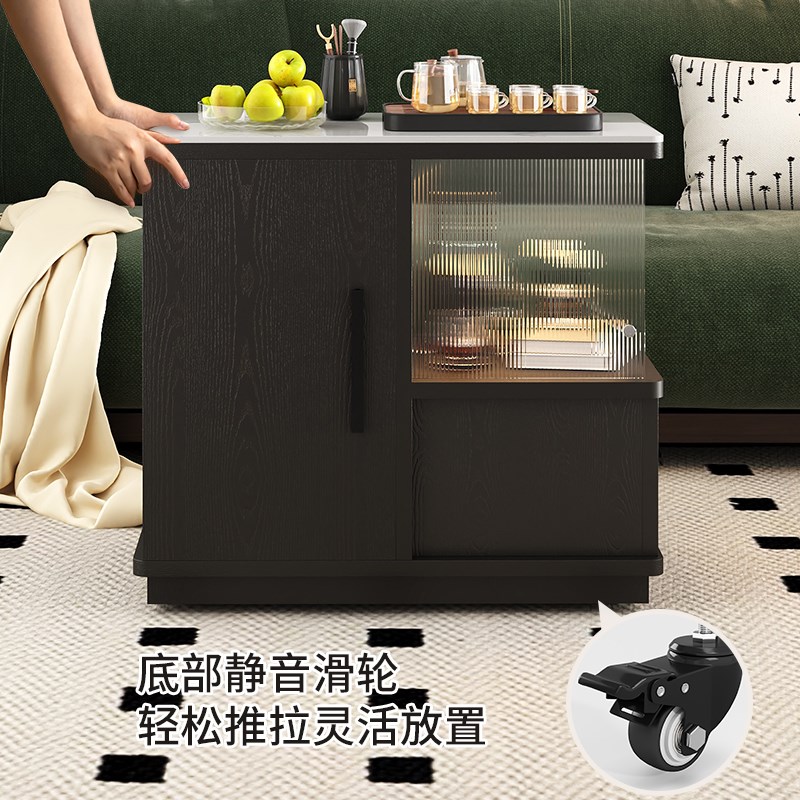 可移动茶几沙发边几零食小推车阳台茶桌带轮茶水柜高级感创意边柜