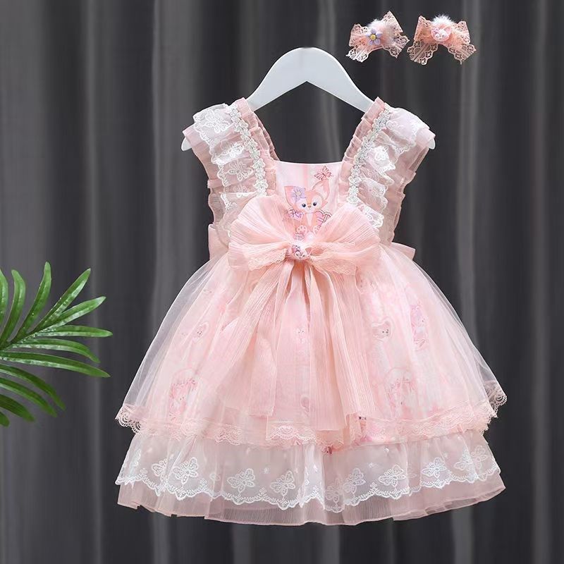 女童夏装新款洋气连衣裙中大童卡通吊带裙蝴蝶结公主裙,童装/婴儿装/亲子装,连衣裙,淘宝优惠券,粉丝福利购,淘宝优惠卷