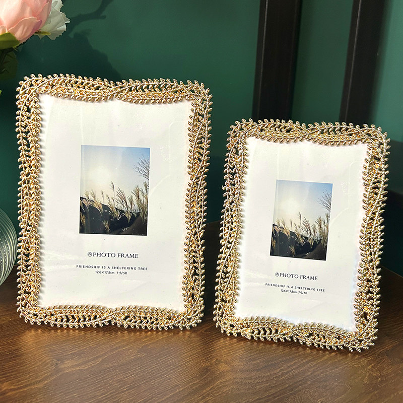 6寸7寸相框摆台挂墙美式欧式创意精致轻奢金属相架可洗照片框摆件,家居饰品,相框/画框,淘宝优惠券,粉丝福利购,淘宝优惠卷