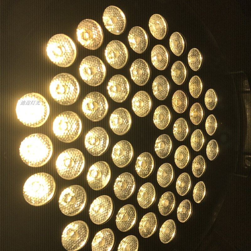 遥控LED帕灯54颗3W染色帕灯舞台灯光PAR婚庆酒吧歌厅演出 暖白面