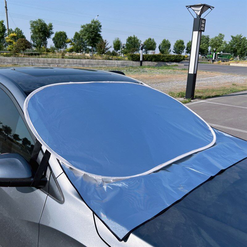 汽车遮阳挡前玻璃外防晒隔热罩夏季防尘树叶雪霜铝遮光折叠太阳伞