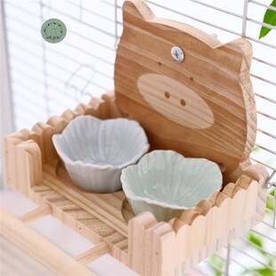 鹦鹉食盒鸟食盆分装食盒添加辅食牡丹玄凤站台玩具鸟用品实木站杆