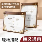 台卡展示牌菜单木质桌牌亚克力立牌定制展示架a4价目表餐厅桌面价