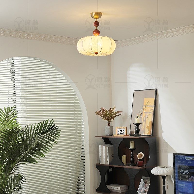 法式复古南洋风书房卧室吸顶灯美式中古vintage衣帽间布艺实木灯,家装灯饰光源,餐厅/卧室/书房吸顶灯,淘宝优惠券,粉丝福利购,淘宝优惠卷