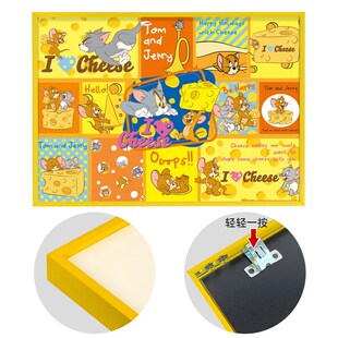 拼图相框1000片拼图框专用70x50x35固定框架裱框铝合金画框黄色框