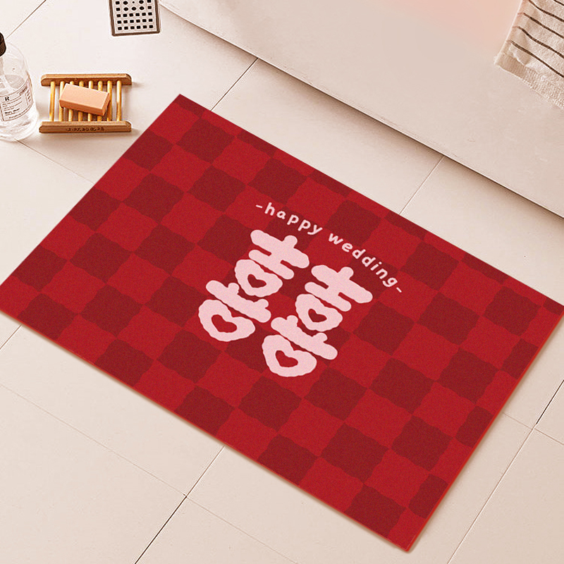 结婚门口脚垫婚房布置装饰喜字地毯喜庆入户门垫客厅卧室用品大全