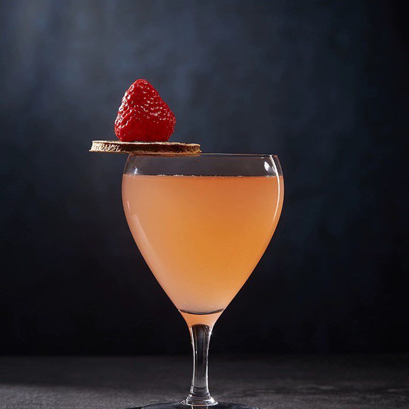 无铅水晶酒吧日薄款心形水滴马天尼矮脚鸡尾酒杯高清亮透款