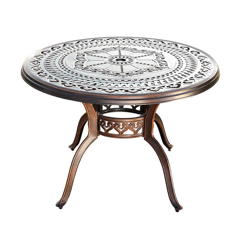 藤朝户外铸铝桌椅庭院家用欧式花园别墅室外铝合金桌椅烧烤餐桌子