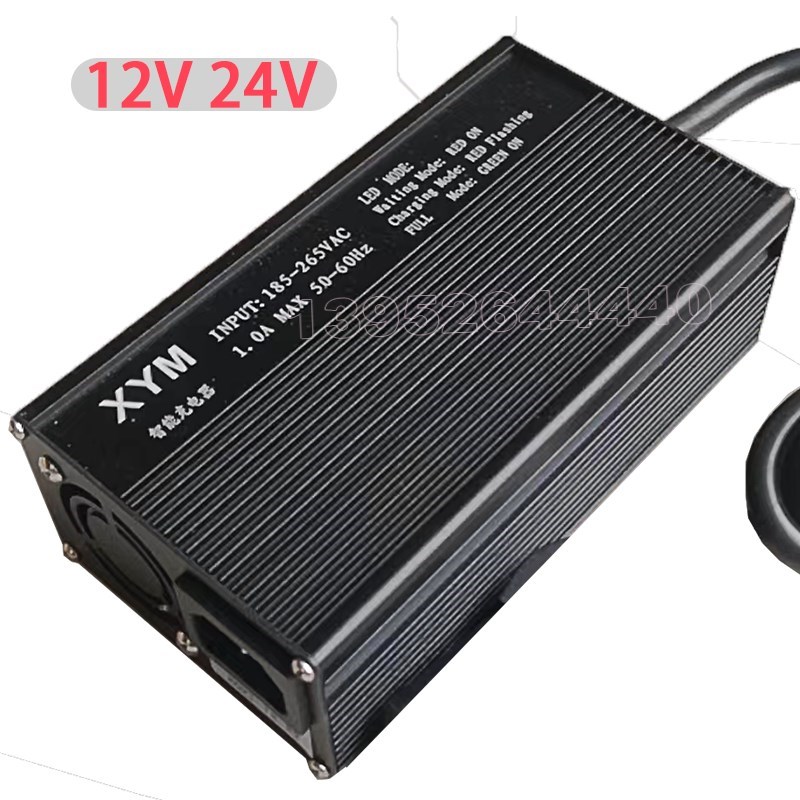 xym 12V24V洗地机堆高车扫地机铅酸电瓶电池电动叉车扫地车充现货