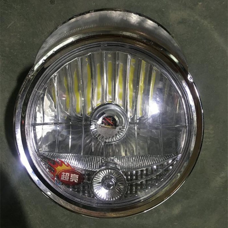 电动三轮车LED大灯超亮节能众仁车灯顶灯车头灯三开聚光新能源