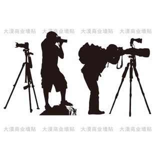 电影人物剪影装饰墙画文化传媒企业婚庆婚纱摄影装修装饰墙纸