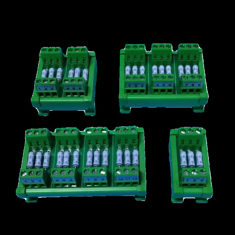 电阻保护接线端子台2K电阻端子排RTM3路6路PLC接口转接板导轨安装