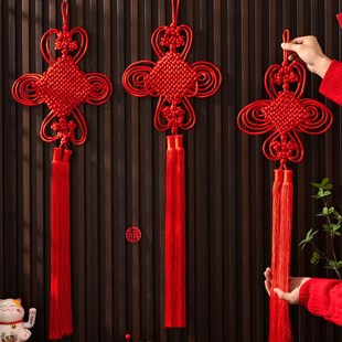 2025新年挂件中国结客厅高档挂饰手工编绳镇宅之宝入户门装饰新款