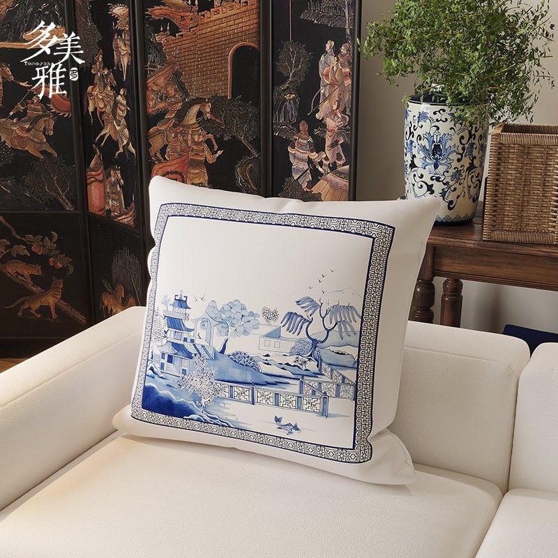 新中式抱枕靠垫客厅沙发腰枕靠枕靠垫轻奢高级感床头靠背垫靠枕垫
