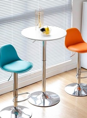 巴台高櫈台巴椅高登孑子高脚酒吧前台酒店简约旋转升降家用理发店