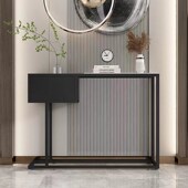 轻奢玄关桌超窄北欧岩板石进门玄关柜超薄客厅铁艺门口走廊玄关台