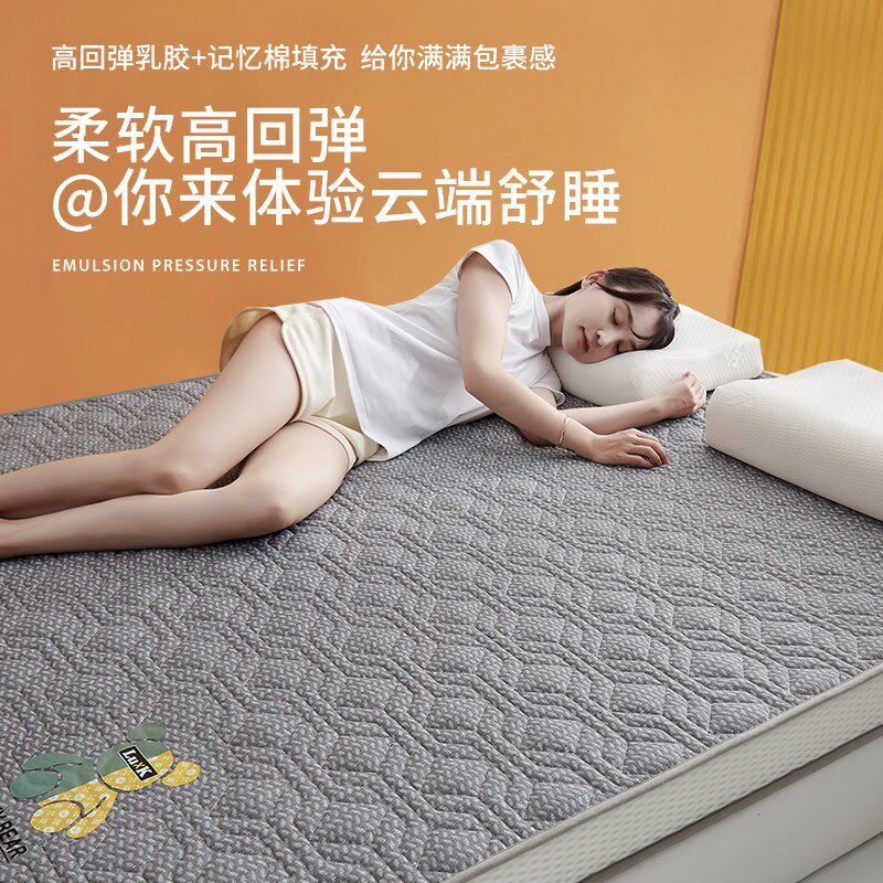 乳胶记忆棉床垫软垫家用卧室1米5海绵垫打地铺垫单人学生宿舍床褥