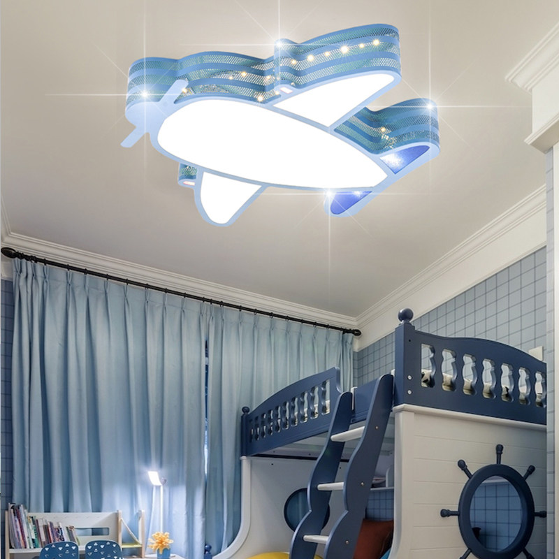 创意铁艺儿童房飞机灯 儿童吊灯卧室灯男孩房间卡通灯LED个性复古,家装灯饰光源,客厅吸顶灯,淘宝优惠券,粉丝福利购,淘宝优惠卷