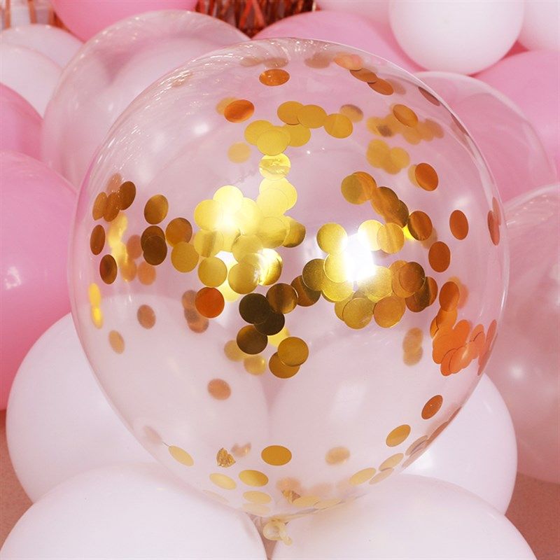 12寸圆形透明亮片气球网红婚礼浪漫婚房装饰金色圆片生日布置用品,节庆用品/礼品,气球,淘宝优惠券,粉丝福利购,淘宝优惠卷