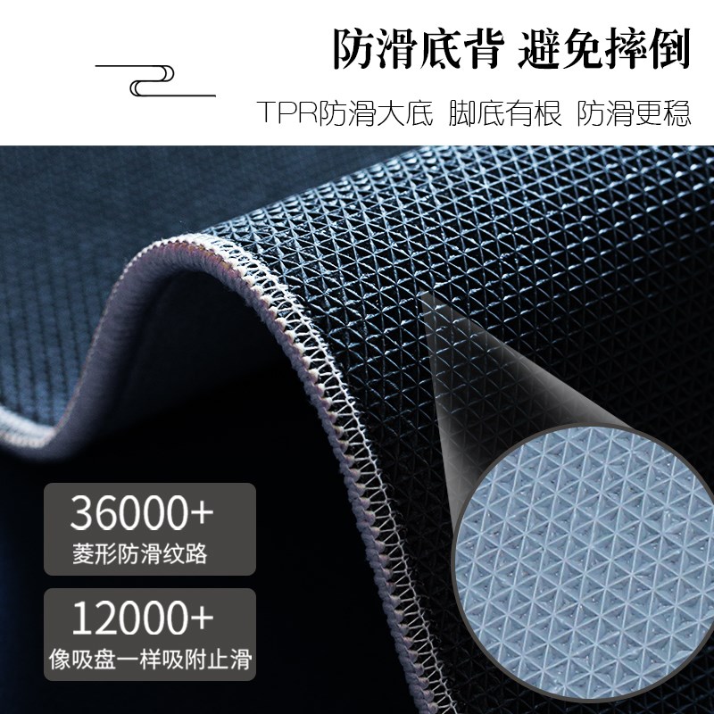 厨房新中式地垫可擦耐脏地毯可定制地垫吸水防油长条门垫圈绒材质