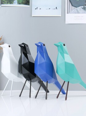 北欧伊姆斯小鸟装饰品摆件创意家居客厅电视柜酒柜书房样板房摆设