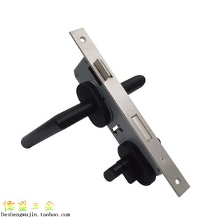 不锈钢铝合金黑色门锁塑钢门锁38方管特窄门框分体8520 30 35锁体