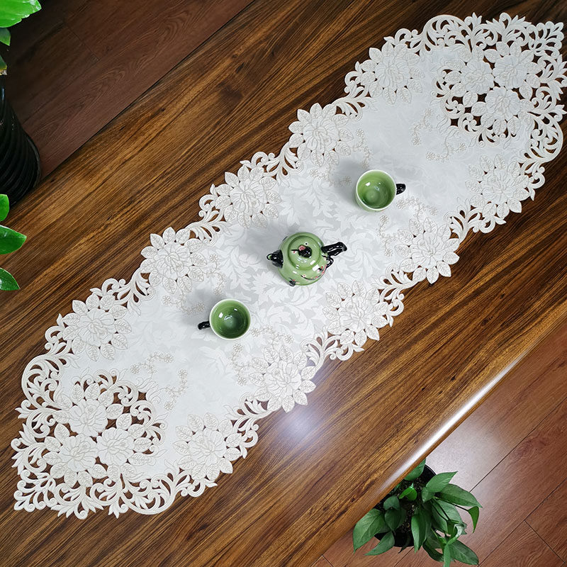 中式欧式布艺绣花桌布茶几巾桌旗桌垫镂空盖巾餐垫餐桌实木桌旗,居家布艺,桌旗,淘宝优惠券,粉丝福利购,淘宝优惠卷