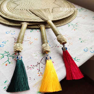 夏季中国风古典手工编织扇子驱蚊芭蕉麦秸草编儿童随身老式大蒲扇