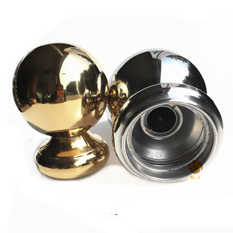 304不锈钢套60圆管51连体球托座63管楼梯扶手立柱头装饰焊接球座