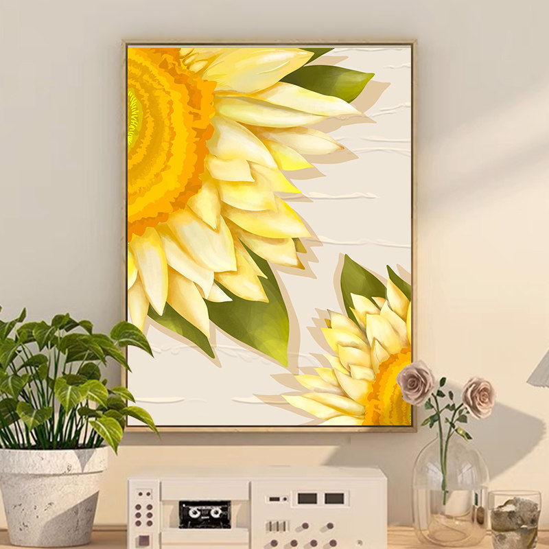 治愈系挂画客厅装饰画in风桌面摆画向日葵卧室床头画壁画太阳,家居饰品,现代装饰画,淘宝优惠券,粉丝福利购,淘宝优惠卷