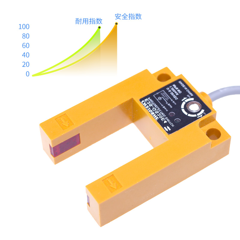 鑫社 U槽形光电开关E3S-GS30E4 GS30P1 三线NPN常开电梯平层感应