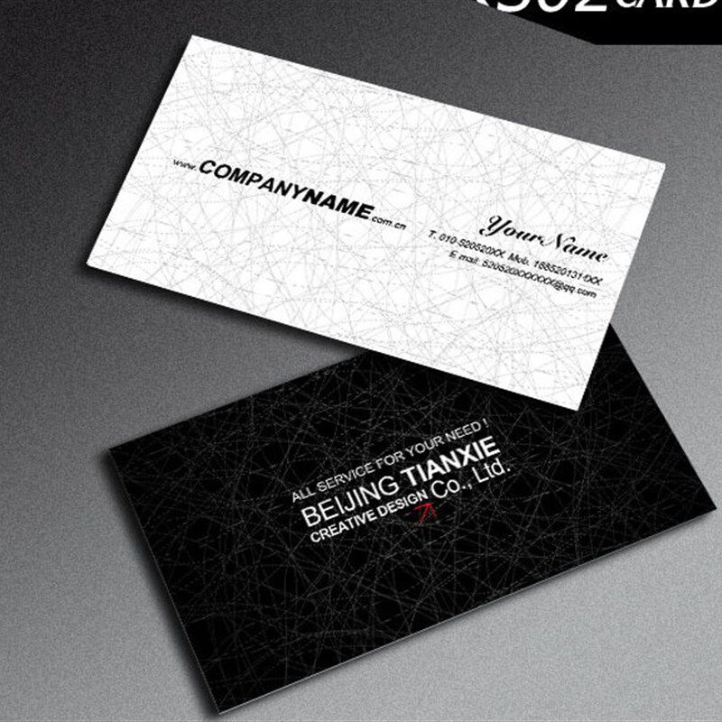 加厚克克铜版纸名片覆膜名片印刷设计制作防水高端定制