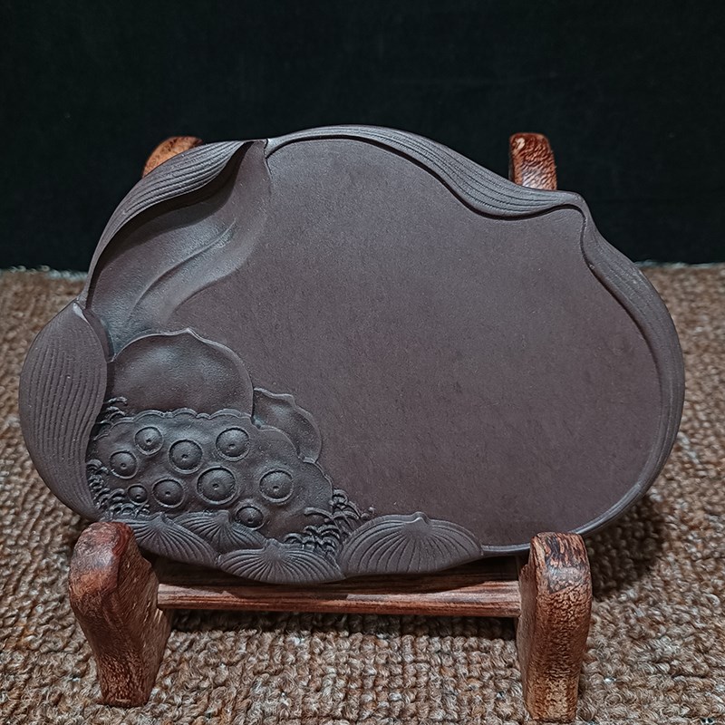 肇庆端砚(连生贵子)宋坑砚台精美实惠大师级收藏品