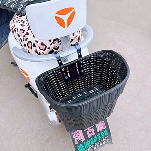 电摩车后置车筐电动踏板车后尾挂篮加大书包车篓后用靠背菜篮挂篮