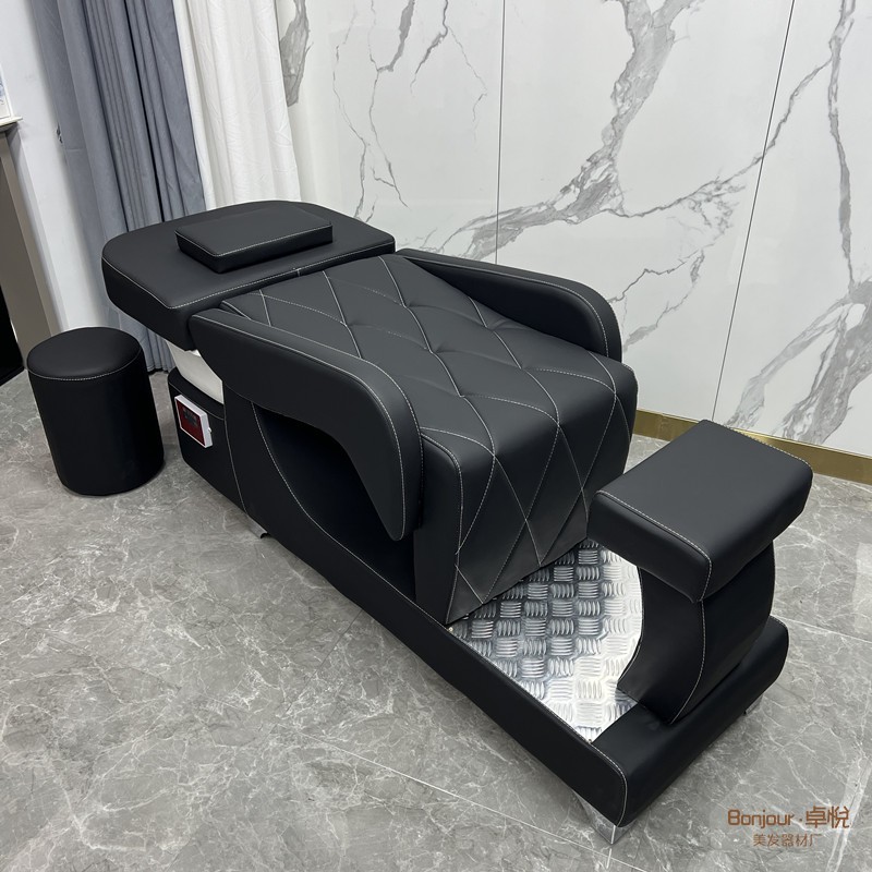 美发店洗头床泰式平躺按摩床陶瓷盆熏蒸床带水循环理髲店发廊专用