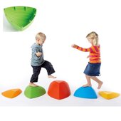 丹麦N感统训练器材儿童游戏平衡过河石山顶装