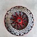 电动车电摩配件碟刹铝轮轮毂反碟刹改装 前轮真空胎10寸新国标车