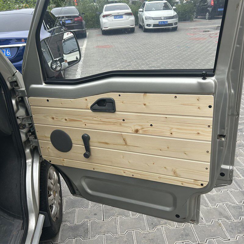 五菱荣光6407加长6450小卡内饰门板改装桑拿板改实木拼接门板定制