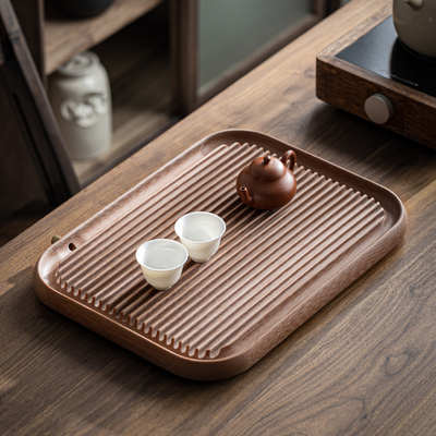半闲电木茶盘家用简约茶台中式整块储水排水式干泡盘实木茶盘茶海