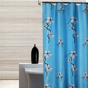 巧妹妹浴帘腊梅浴帘防水加厚浴室帘窗帘遮阳窗帘涤纶布可机洗