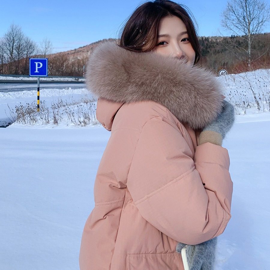 羽绒服女2025年新款中长款白鸭绒小个子加厚时尚显瘦冬季毛领爆款