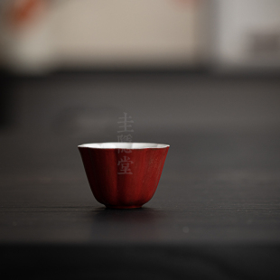 茶杯手工陶瓷海棠主人杯家用个人单杯复古品茗杯 圭隐堂侘寂风日式