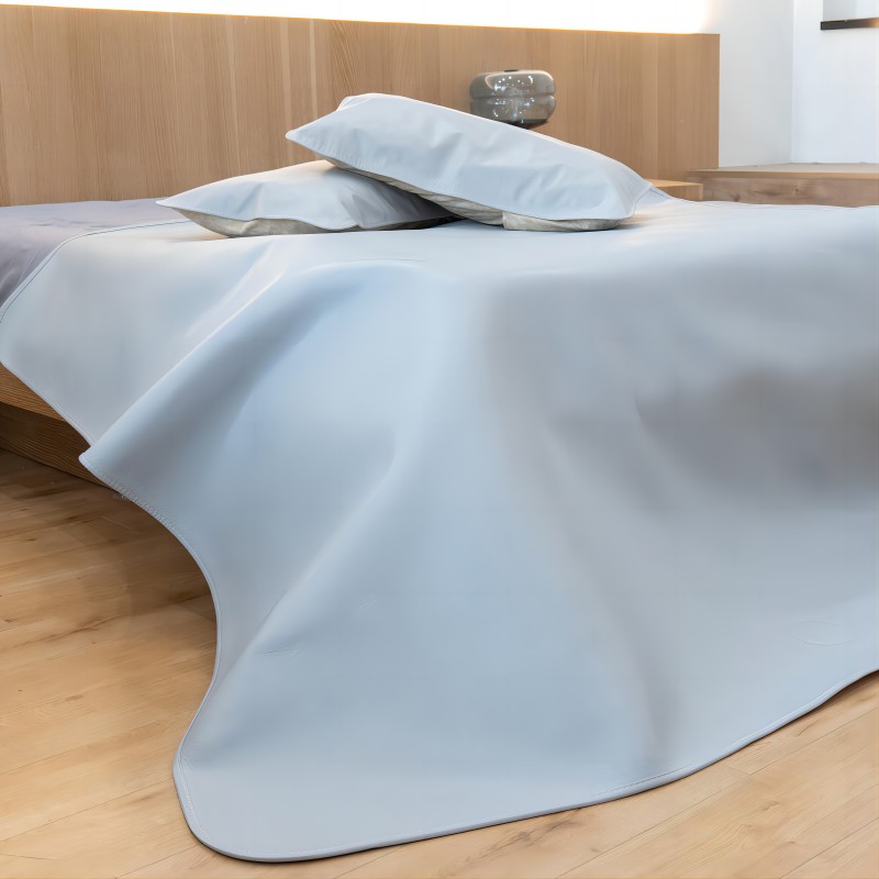 纯色头层水牛皮凉席1.8米1.5m床牛皮席三件套夏季彩绘真皮软席子