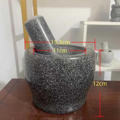 【青石石头蒜臼】水缸款 家用捣蒜器 青石石头蒜臼子 研磨器