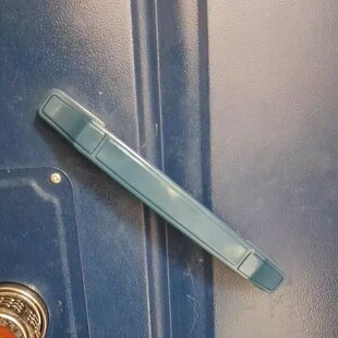 老式 把手十字锁自动碰锁自动锁碰锁拉手塑料把手防盗门把手通用型