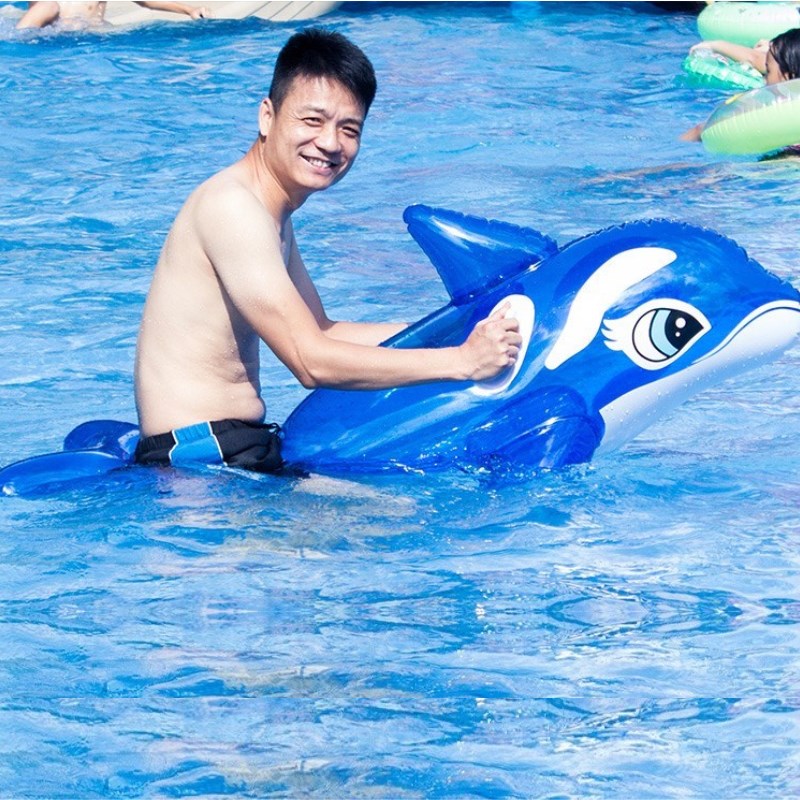 intex儿童水上卡通动物坐骑 男女宝宝小狗冲气座骑游泳池戏水
