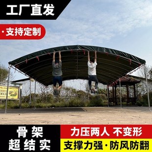 钢管架子棚遮阳帐篷加厚加粗耐磨油帆布粗管钢架棚摆摊防雨大棚